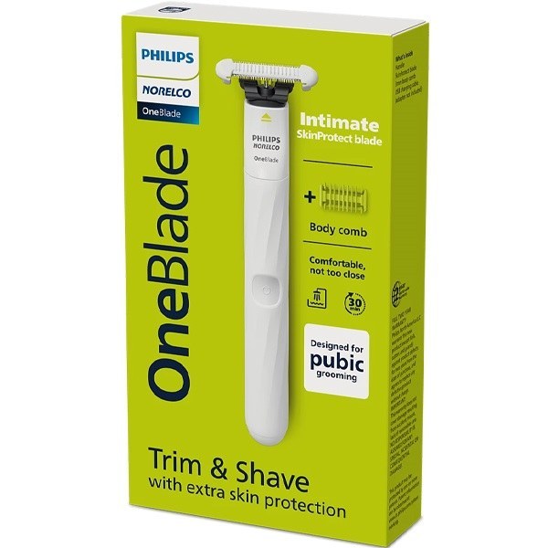 ماشین اصلاح نواحی حساس فیلیپس وان‌بلید مدل Philips OneBlade Intimate QP1924